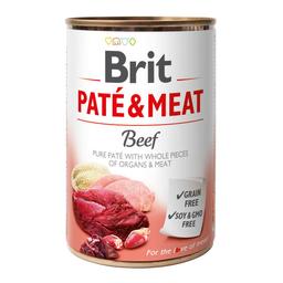 Влажный корм для собак Brit Paté&Meat Beef, с говядиной и индейкой, 400 г