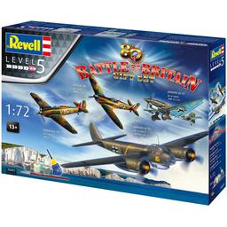 Збірна модель Revell Набір 80-річчя Битви за Британію 4 літаки, рівень 5, масштаб 1:72, 222 деталі (RVL-05691)