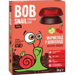 Фруктово-ягідний мармелад Bob Snail Яблуко-Вишня в бельгійському чорному шоколаді 54 г