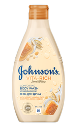 Гель для душу Johnson’s Vita-Rich Смузі, доглядаючий, з йогуртом, вівсом і медом, 750 мл