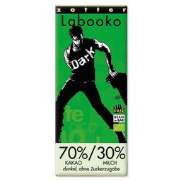 Шоколад молочний Zotter Labooko 70%/30% Cacao Milk Bar Dark Style органічний 70 г (2 шт. х 35 г)