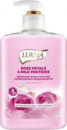 Рідке крем-мило Luksja Rose&milk milk proteins, з дозатором, 500 мл