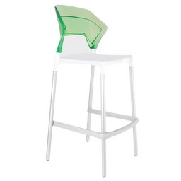 Барный стул Papatya Ego-S, белый с зеленым (2211019092018)