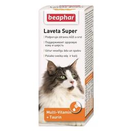 Вітаміни Beaphar Laveta Super від линьки для здорової шкіри та блискучої шерсті котів, 50 мл