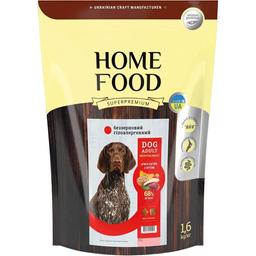 Беззерновой сухой корм для собак Home Food Adult Medium/Maxi Гипоаллергенный для средних и крупных пород с уткой и нутом 1.6 кг