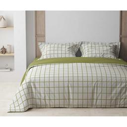 Комплект постельного белья ТЕП Happy Sleep Olive Check двуспальный оливковый с белым (2-03795_25146)