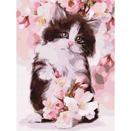 Набор для росписи по номерам Ідейка Пушистый котенок, 30х40 см (KHO4383)
