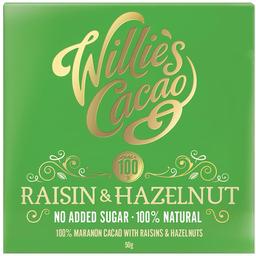 Шоколад черный Willie's Cacao Изюм и фундук без добавленного сахара 50 г