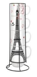 Набор чашек на металлической подставке Limited Edition Paris, 5 предметов (6418258)