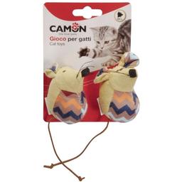 Игрушка для кошек Camon мышка с колокольчиком, 2 шт.