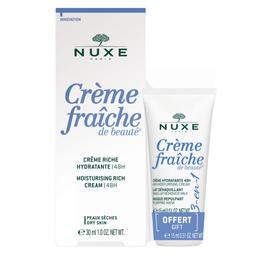 Набор Nuxe Крем Fraîche de Beauté насыщенный, 30 мл + Крем Fraîche de Beauté 3в1, 15 мл