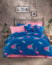 Постельное белье Lotus Home Perfect Flamingo, ранфорс, полуторный, голубой (svt-2000022267168)