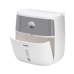 Тримач для туалетного паперу МВМ My Home BP-16, клейкий, білий з сірим (BP-16 WHITE/GRAY)