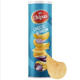 Чипси Mr. Chipas зі смаком сиру та цибулі 160 г