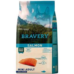 Сухий корм для дорослих собак дрібних порід Bravery Salmon Mini Adult, з лососем, 2 кг