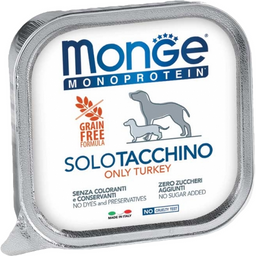 Вологий корм Monge Dog Solo, для дорослих собак, 100% індичка, 150 г