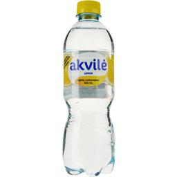 Вода мінеральна Akvile слабогазована зі смаком лимона 0.5 л
