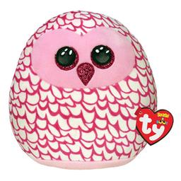 Мягкая игрушка - подушка TY Squish-а-Boos Розовая сова Pinky, 20 см (39300)