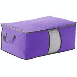 Коробка-органайзер Stenson складная для хранения вещей 46х28х48 см фиолетовая (25875)