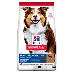 Сухий корм для зрілих собак середніх порід Hill’s Science Plan Mature Adult 7+ Medium Breed, від 7 років, з ягням та рисом, 14 кг (604379)