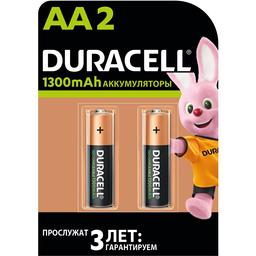 Аккумуляторы Duracell Rechargeable AA 1300 mAh HR6/DC1500, 2 шт. (736720)