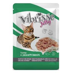 Вологий корм для котів Vibrisse Jelly, Тунець та корюшка в желе, 70 г (C1018987)
