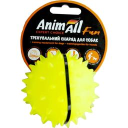 Игрушка для собак AnimAll Fun AGrizZzly Мяч Каштан желтая 7 см