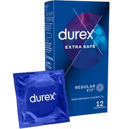Презервативи латексні з силіконовою змазкою Durex Extra Safe, максимальна надійність, 12 шт. (8157146)
