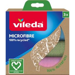 Серветки з мікрофібри Vileda 100% Recycled, 3 шт.