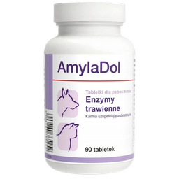 Вітамінно-мінеральна добавка Dolfos AmylaDol при захворюваннях підшлункової залози для собак та котів, 90 таблеток