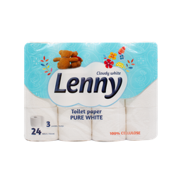 Туалетная бумага Lenny, трехслойная, 24 рулона