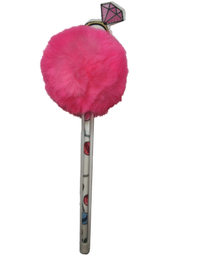 Ручка кулькова Offtop Помпон, рожевий (849922)