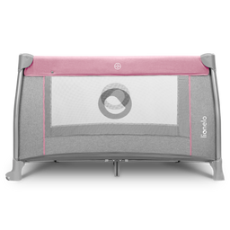 Манеж-ліжечко Lionelo Thomi, сірий з рожевим (LO.TM03)