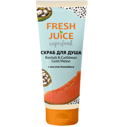 Скраб для душу Fresh Juice Superfood Baobab&Caribbean Gold Melon 200 мл