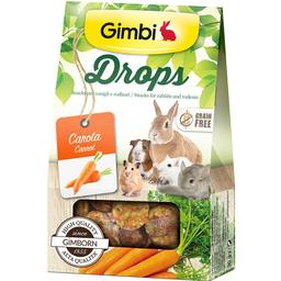 Ласощі Gimbi Drops для гризунів, дропси з морквою, 50 г