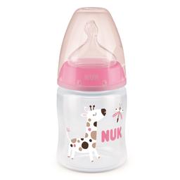 Бутылочка для кормления NUK First Choice Plus Жираф, c силиконовой соской, 150 мл, розовый (3952399)