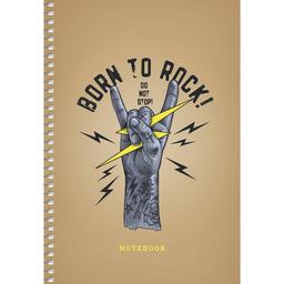 Зошит для записів Student А5, без лінівки, спіраль, 96л., Born To Rock (A5-SC-096-6102)