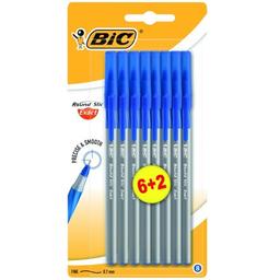 Ручка шариковая BIC Round Stic Exact, 0,36 мм, синий, 8 шт. (932862)