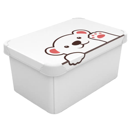 Коробка Qutu Style Box Pet, 10 л, 34,5х23х16 см, белый (STYLE BOX с/к PET 10л.)