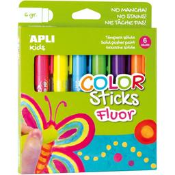 Фломастеры флуоресцентные Apli Kids, разноцветные, 6 шт. (14404)
