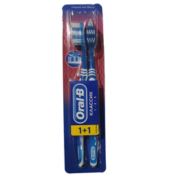 Зубна щітка Oral-B 3-Effect Classic, середня, синій, 2 шт.