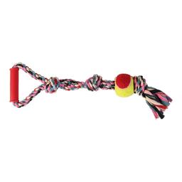 Игрушка для собак Trixie Канат плетеный с ручкой и мячом, 50 см, в ассортименте (3280)