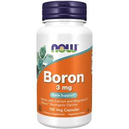 Бор Now Foods Boron 3 мг 100 вегетаріанських капсул