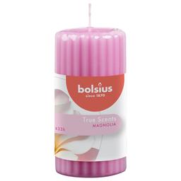 Свеча Bolsius True scents Магнолия столбик, 12х5,8 см, розовый (266704)