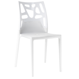 Стілець Papatya Ego-Rock, біле сидіння, верх білий (388917)