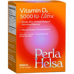 Витамин D3 5000 IU Ultra Perla Helsa 60 капсул