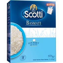 Рис длиннозернистый Riso Scotti Басмати 375 г (3 пакетика по 125 г)