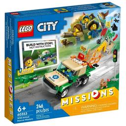 Конструктор LEGO City Миссии по спасению диких животных, 246 детали (60353)