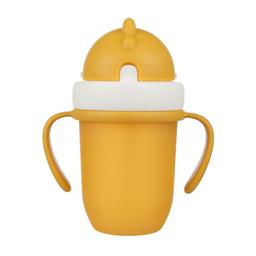 Кружка з силіконовою трубочкою Canpol babies Matte Pastels, 210 мл, жовтий (56/522_yel)