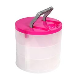 Ящик пластиковий круглий Heidrun Даймікс, 20х18 см, рожевий (700)